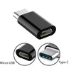 A black adapter with a silver connector, showing both Micro USB and Type-C ports.