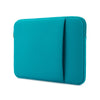 Funda para portátil color verde azulado, diseñada para proteger computadoras de 11 a 17 pulgadas.
