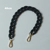 Black braided leather strap measuring 40cm with gold-toned hardware