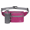A pink and gray waterproof invisible waist pack designed for runners and travelers.