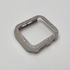 Silver glitter diamond rhinestone bumper case for an Apple Watch