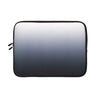 A black laptop sleeve with a magnetic closure is shown against a white background.