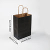 Black reusable kraft paper gift bag with natural twine handles