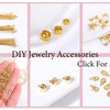 A collection of 18K gold plated jewelry accessories including chains, rings, and charms for DIY crafting.