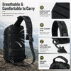 Black breathable and comfortable sling bag with padded mesh back panel and thick shoulder strap