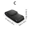 Black universal phone belt clip pouch with dimensions 16.5cm x 50in and 9cm x 3.54in