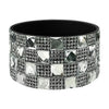 Silver and clear rhinestone silicone boot sleeve for water bottles