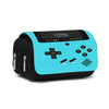 A teal flip pen case with a game controller design, suitable for school or gifts.