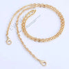 Gold chain strap for an adjustable metal crossbody bag