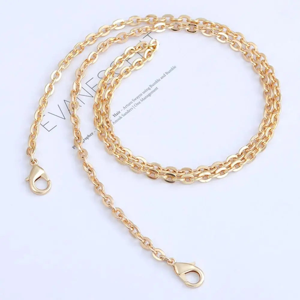 Gold chain strap for an adjustable metal crossbody bag