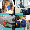 Images showing pet bags, business trip luggage, checked luggage, and outdoor travel with a durable aluminum luggage tag.