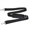 Black adjustable nylon shoulder strap with metal clasps for bags and briefcases