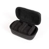 Black multi-slot travel watch organizer case with soft lining and padded inserts