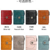 A selection of multi-fold RFID protection wallets in various colors including wine red, peacock blue, black, brown, yellow, g
