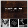 Close-up of a genuine leather wallet and a piece of leather, highlighting quality first layer cowhide.