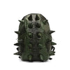 A dark green hedgehog-shaped PU backpack.