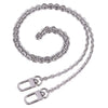 Silver adjustable metal chain strap for a crossbody bag