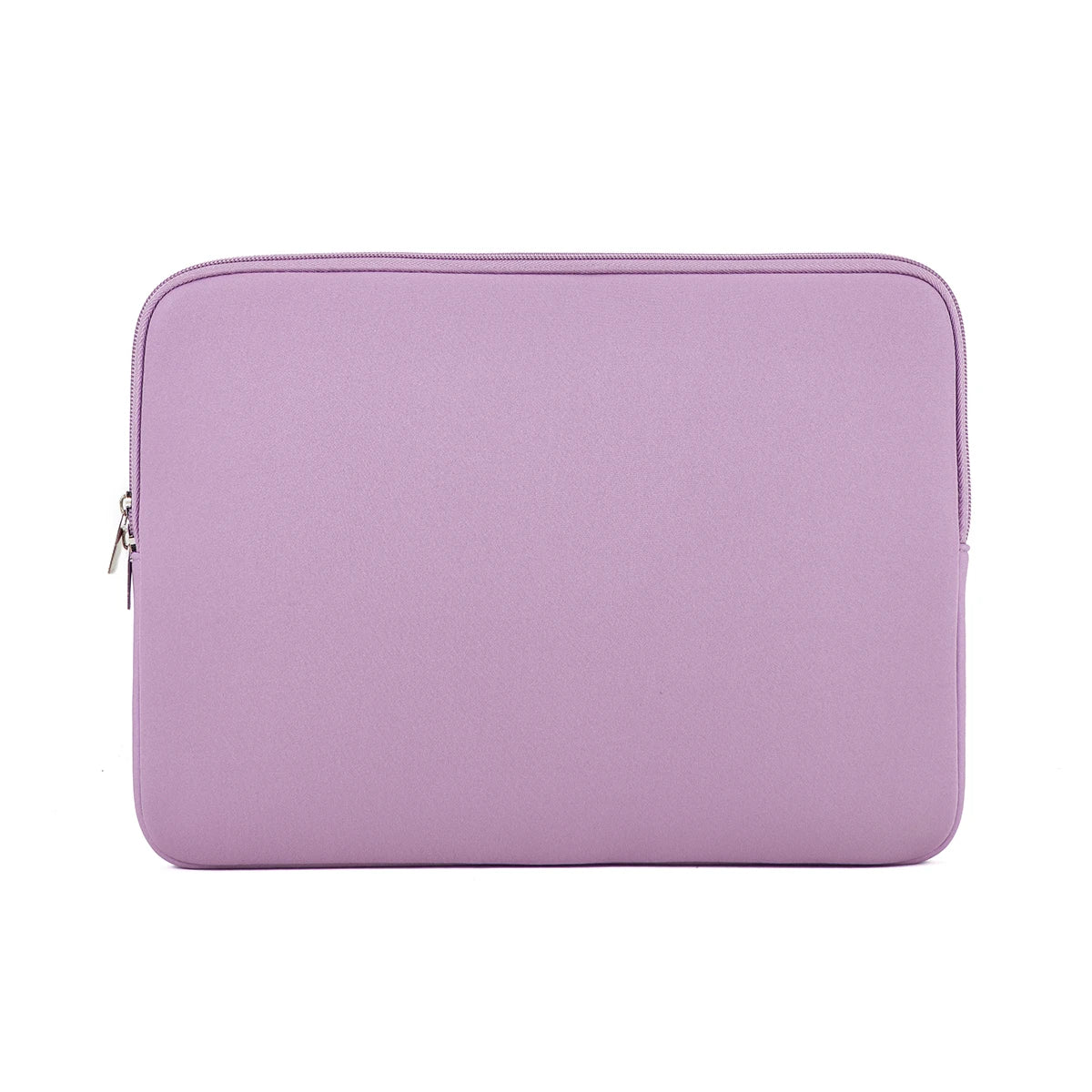 A soft lavender laptop sleeve or protective case.