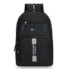 Black men's lightweight commuter backpack with blue accents and a Sport logo