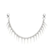 Silver metal purse chain strap for crossbody bags