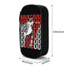 Black pencil case with red text featuring the letters SIUUJUU