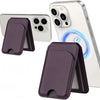 Support magnétique violet pour téléphone iPhone, avec le téléphone et une coque séparée.