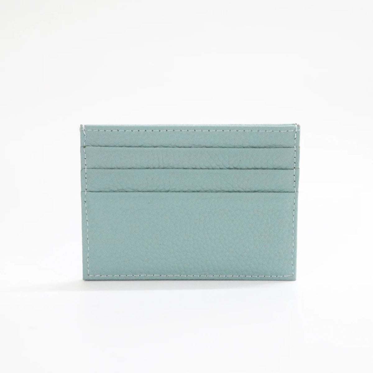 Helles blaues echtes Kuhleder-Ausweis-Wallet mit mehreren Fächern