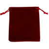 Bolsa de regalo de terciopelo rojo intenso con cordones de borla.