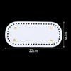 White oval PU leather bag base with pre-punched holes for crochet and knitting projects
