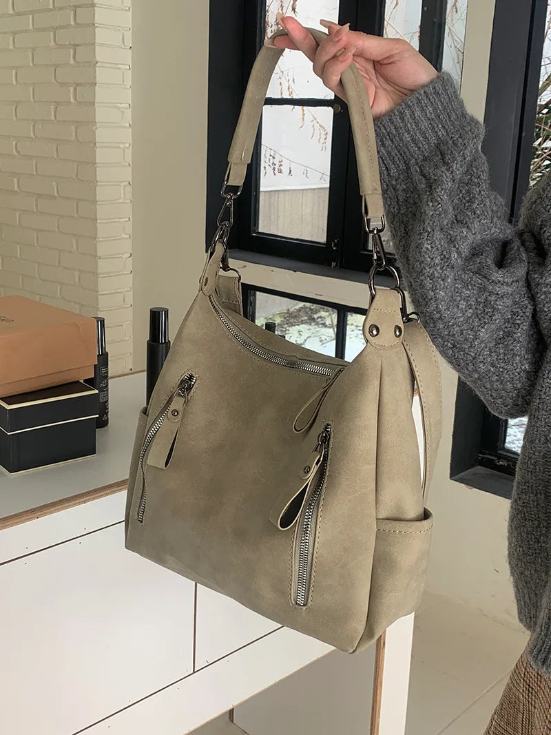 Luxury PU Leather Crossbody Hobo Bag