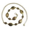 Vintage gold plated sunflower smiley face waist chain