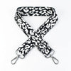 Black and white leopard print adjustable crossbody strap for bags