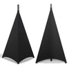 Black flexible stand cover for a DJ light speaker.