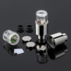 A set of two LED tire valve stem lights, including the light bulb and mounting components.