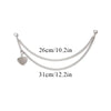 Silver bohemian layered chain with a heart pendant and adjustable length options