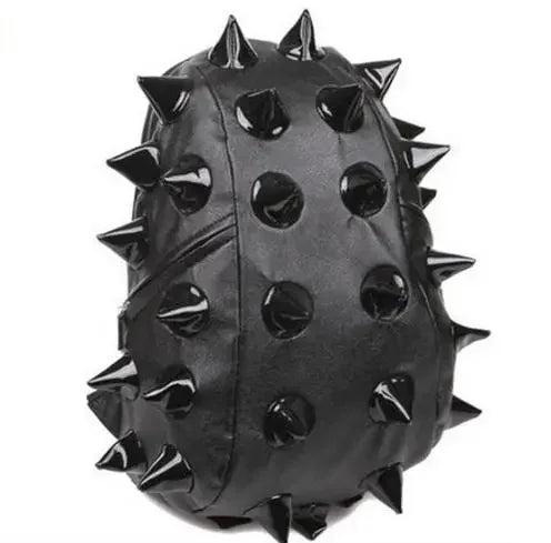 حقيبة ظهر سوداء للجنسين بنمط مسامير (rivets).
