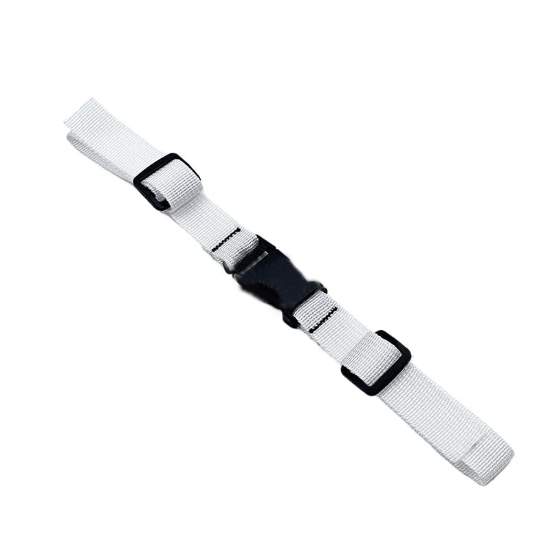White and black adjustable tactical backpack chest strap harness