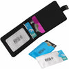 Black card sleeve with multiple anti-scan RFID protection sleeves.