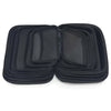 Black portable EVA storage and travel organizer bag with multiple compartments