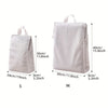 White honeycomb mesh laundry bag shown with size measurements for small and medium sizes.