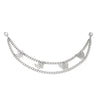 Silver multi-layer chain strap with decorative butterfly pendants for bags