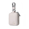 A light pink universal anti-loss protective case for earphones with a silver clasp.