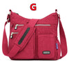 Maroones wasserdichte Nylon-Crossbody-Tasche mit Reißverschluss und verstellbarem Riemen.