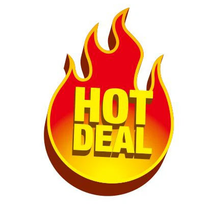 Gráfico de una llama estilizada roja y amarilla con el texto OFERTA CALIENTE.