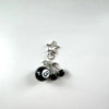 Silver Y2K 8 ball charm with a star and a black ball detail.
