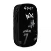 Black pencil case featuring a graphic of the text GOAT and a crown above the name RONALDO with the number 7
