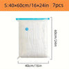 White reusable vacuum compression storage bag measuring 40x60cm or 16x24in