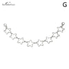 Silver multi-layer metal chain strap featuring a series of small star charms.