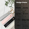 A collection of personalized leather wristlet keychains in various colors and finishes.