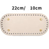 Helles beige strapazierfähiges PU-Taschenboden mit Nieten, Maße 22x10 cm